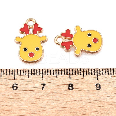 Christmas Theme Alloy Enamel Pendants ENAM-T020-10R-1