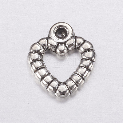 Heart Tibetan Style Alloy Charms LS-AC0324-1