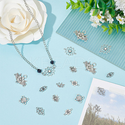 80Pcs 8 Styles Alloy Connector Charms FIND-AR0005-82B-1