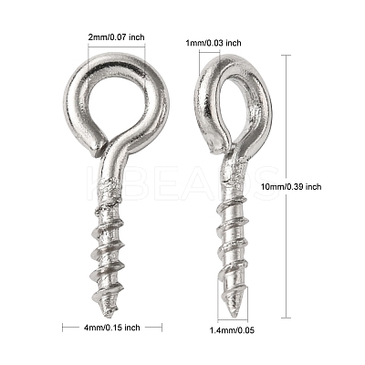 Tarnish Resistant 304 Stainless Steel Screw Eye Pin Peg Bails STAS-L234-165C-P-1