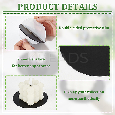 Flat Round Acrylic Chassis Display Pedestals DIY-FG0005-55D-1