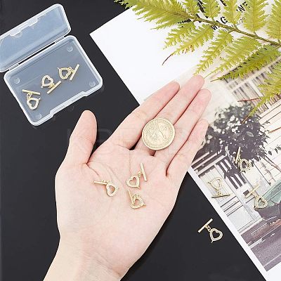 Brass Micro Pave Clear Cubic Zirconia Toggle Clasps KK-NB0002-37G-NF-1