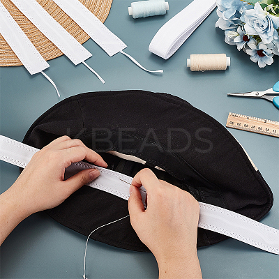 Adjustable Polyester Sweat Band for Hat Accessories FIND-WH0152-721C-1