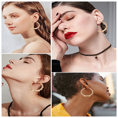 1Pair Alloy Huggie Hoop Earrings EJEW-LP0001-24-1