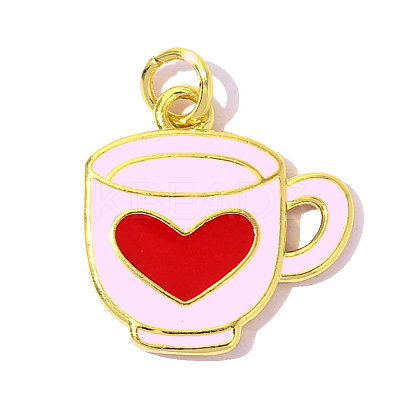 Brass Enamel Pendants KK-OY015-75G-1