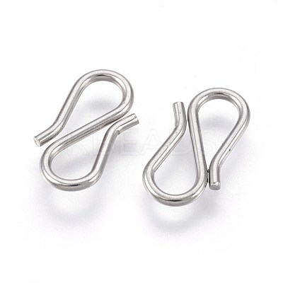 Tarnish Resistant 304 Stainless Steel S-Hook Clasps X-STAS-O118-67P-1
