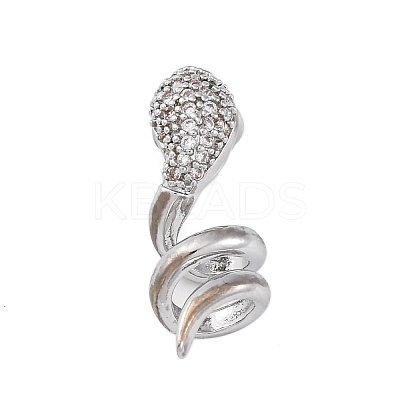 Brass Micro Pave Cubic Zirconia Pendants KK-P289-09P-1