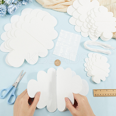 Felt 3D Colud Hanging Ceiling Ornaments HJEW-WH20010-07B-1