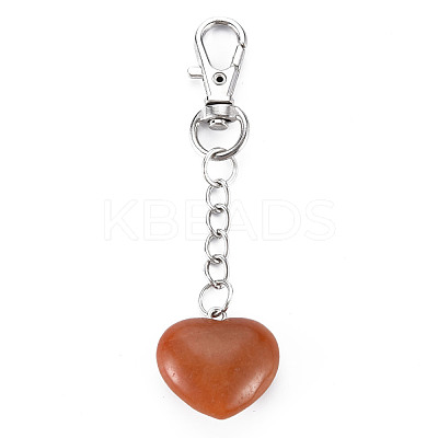 Natural Red Aventurine Keychain G-S299-133H-1
