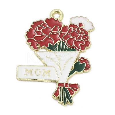 Mother's Day Alloy Enamel Pendants PALLOY-V001-02A-1