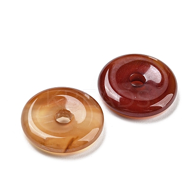 Natural Carnelian China Safety Buckle Pendants G-B052-05-1