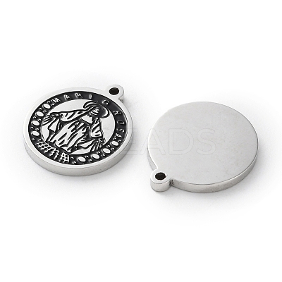 304 Stainless Steel Enamel Charms STAS-M102-19P-02-1