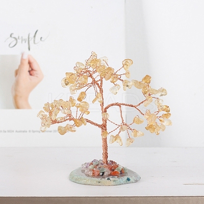 Natural Citrine Tree of Life Feng Shui Ornaments TREE-PW0001-20D-1