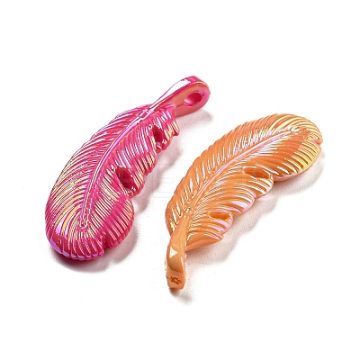 UV Plating Opaque Acrylic Pendants MACR-D024-04-1