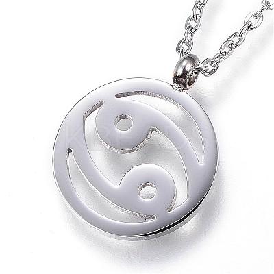 Tarnish Resistant 304 Stainless Steel Pendant Necklaces NJEW-N0074-23P-1