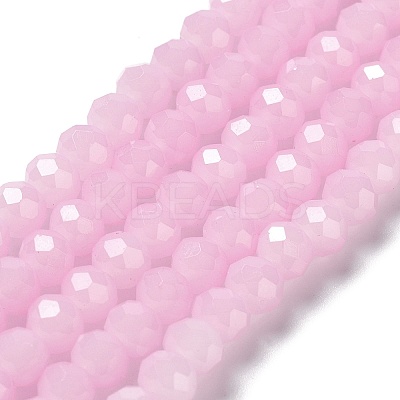 Baking Paint Imitation Jade Glass Bead Strands DGLA-A034-J10mm-A26-1