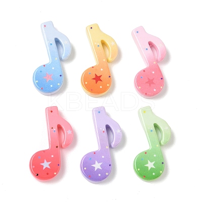 Printed Opaque Resin Cabochons RE-CBABBBE-01-1