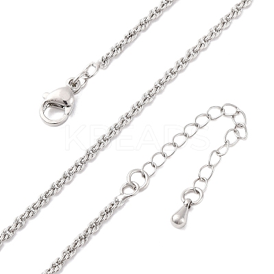 Brass Rope Chains Necklaces for Women NJEW-D302-03P-1