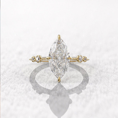 Brass Pave Cubic Zirconia Finger Rings FS-WG1A7FF-09-1