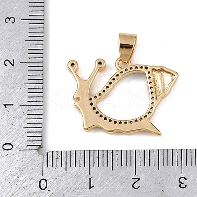Brass Micro Pave Cubic Zirconia Pendants KK-A260-06G-1