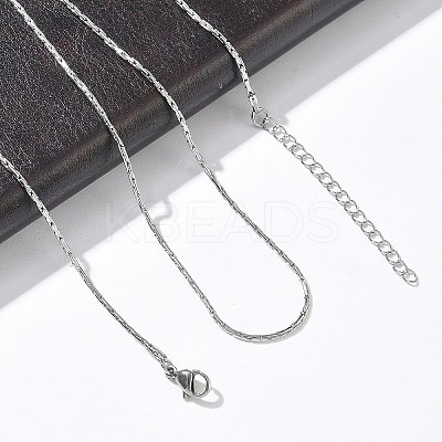 1.2MM 304 Stainless Steel Boston Link Chain Necklaces NJEW-D328-01P-04-1
