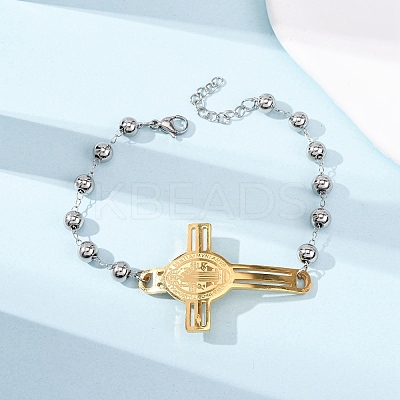304 Stainless Steel Link Bracelets for Women LS-BJEW-Z156-01GP-1