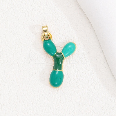 Alloy Enamel Pendants ENAM-S023-01G-Y-1