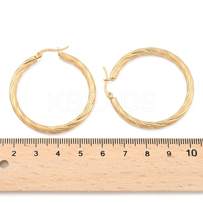 304 Stainless Steel Hoop Earrings LS-EJEW-H322-17G-1