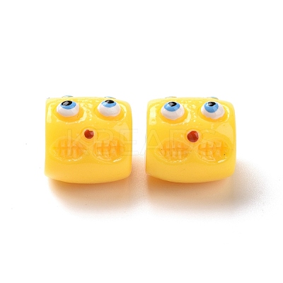 Halloween Opaque Resin Beads RESI-E023-01E-1