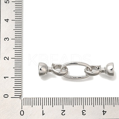 Brass Fold Over Clasps KK-K389-020P-1