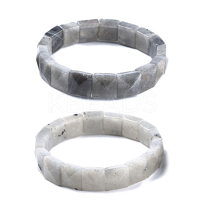 Natural Labradorite Beads Stretch Bracelets for Women Men BJEW-C097-06Y-1