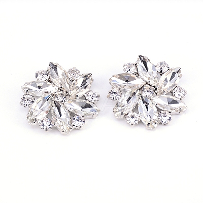 Alloy Rhinestone Shoe Clip Findings LS-FIND-WH0119-08-1