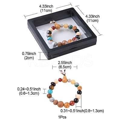 Natural Mixed Gemstone Round Beaded Stretch Bracelet BJEW-YW0001-05-1
