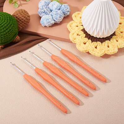 TPR Handle Aluminum Crochet Hook Needles TOOL-TA0001-13F-1