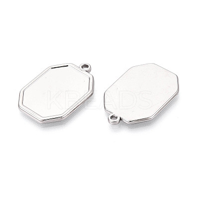 304 Stainless Steel Pendant Cabochon Settings STAS-N108-75P-1