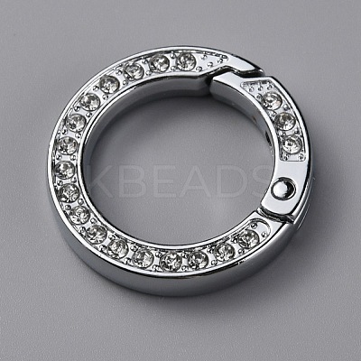 Alloy Crystal Rhinestone Spring Gate Rings FIND-WH0129-34A-P-1
