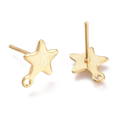 304 Stainless Steel Stud Earring Findings X-STAS-K212-05G-1