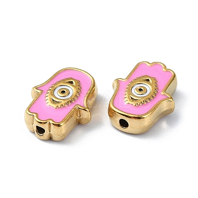 Ion Plating(IP) 304 Stainless Steel Enamel Beads STAS-Q318-10D-1
