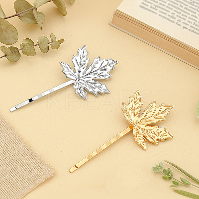 8Pcs 2 Colors Iron & Alloy Hair Bobby Pins PHAR-HY0001-13-1