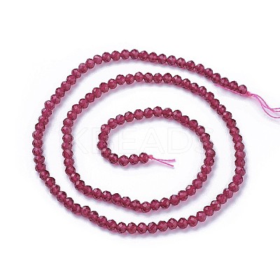 Faceted Glass Beads Strands X-G-F619-09D-3mm-1