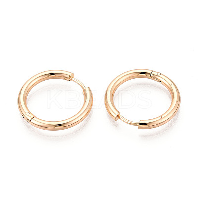 304 Stainless Steel Hoop Earrings EJEW-T048-24C-G-1