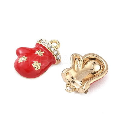 Christmas Alloy Enamel Pendants ENAM-I073-02G-01-1
