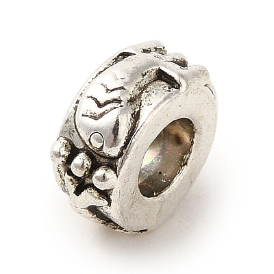 Tibetan Style Alloy European Beads TIBEP-L021-25AS-1