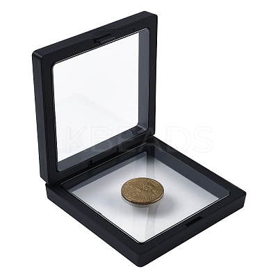 5Pcs Square Transparent PE Thin Film Suspension Jewelry Display Box CON-FS0001-19C-1