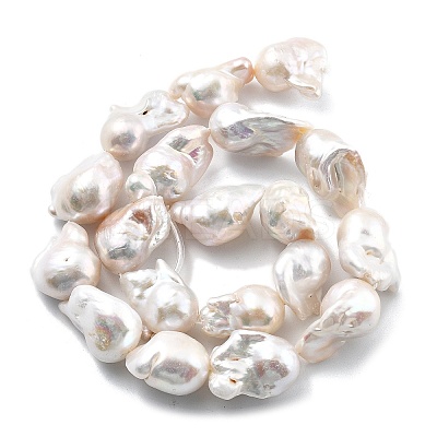 Natural Nucleated Pearl Beads Strands PEAR-B004-15C-04B-1