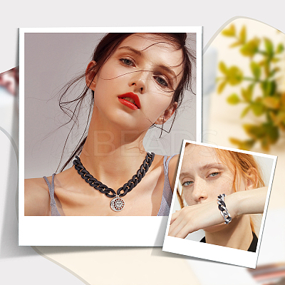 DIY Curb Chains Bracelets Necklaces Making Kits DIY-PH0009-27-1