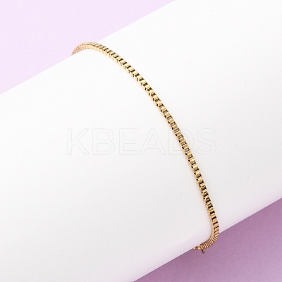 304 Stainless Steel Box Chain Bracelets LS-BJEW-C134-01E-G-1