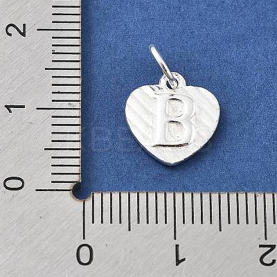 925 Sterling Silver Heart with Capital Letter Charms STER-S009-13B-S-1