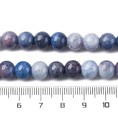 Ombre Effect Dyed Glass Beads Strands X-GLAA-T031-01O-04-1
