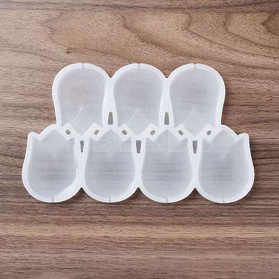 Tulip Shape Food Grade Silicone Lollipop Molds DIY-D069-13-1